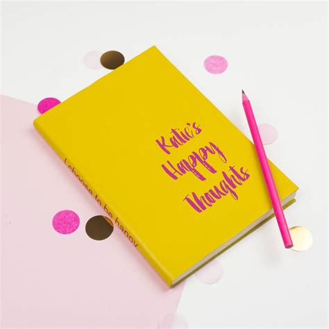 Personalised Leather Happy Journal By Livi And Belle