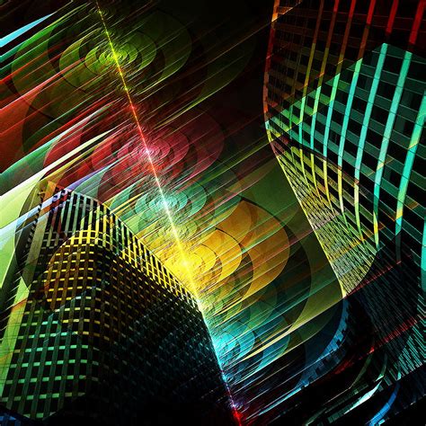 Laser Cityscape Digital Art By Andrzej Andrychowski