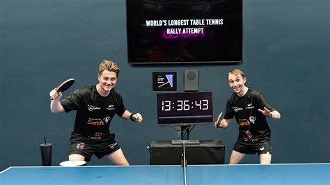 Duo Smash Table Tennis Rally World Record For Charity