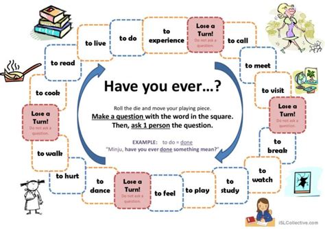 Have You Ever Board Game English Esl Powerpoints
