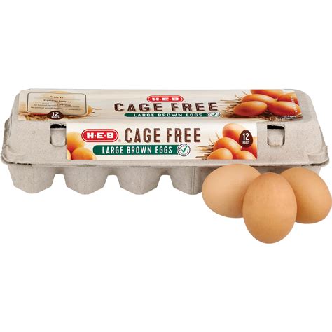 H E B Grade Aa Cage Free Large Brown Eggs Shop Eggs And Egg Substitutes