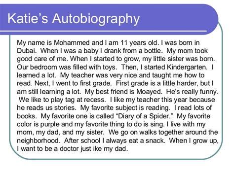 How To Write A Autobiography Paragraph