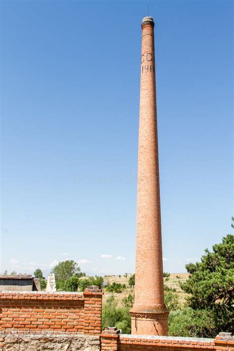 Brick Factory Chimney Stock Image Image Of Pollution 56822715