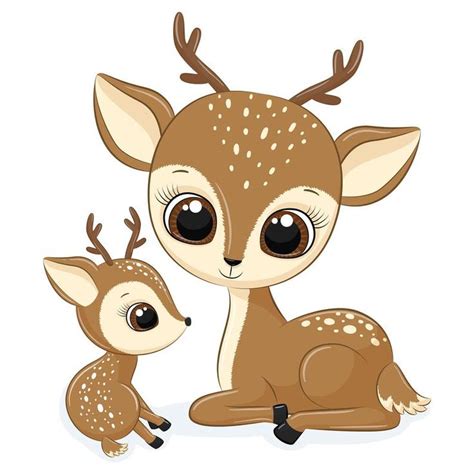 Mother And Baby Deer Clipart Png Eps Jpeg Baby Deer Clip Art Cute