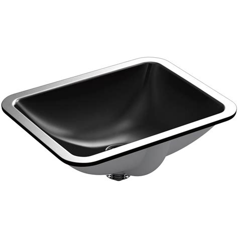 Home depot locations and business hours near kohler (wisconsin). KOHLER Caxton Rectangle Undermount Bathroom Sink in Black ...