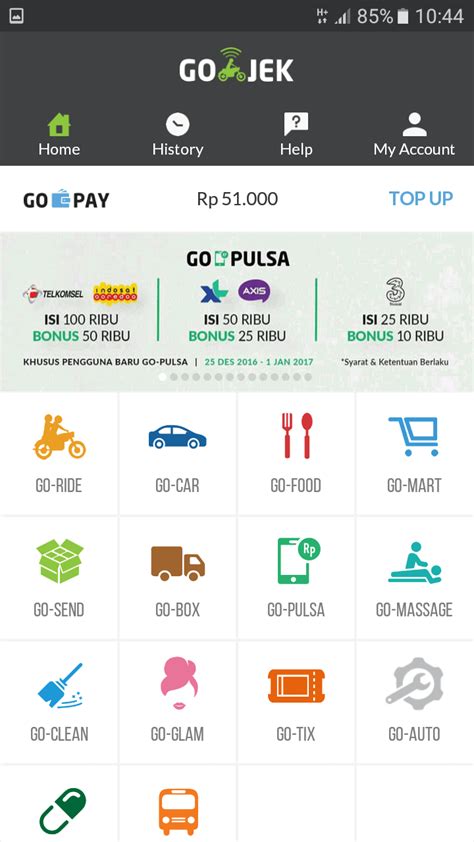 Langsung saja caranya adalah sebagai berikut Pulsa Gratis 50rb dari Go-Jek (GO-PULSA) - blog.rivaekaputra.com