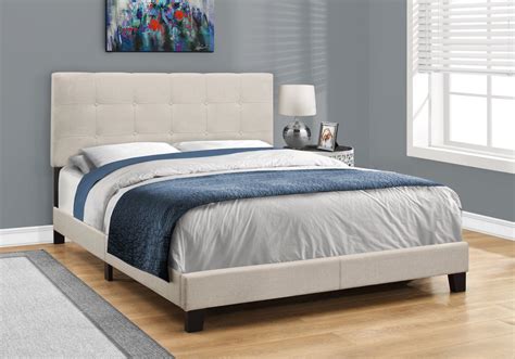 Beige Upholstered Bed Frame Home Design 3d
