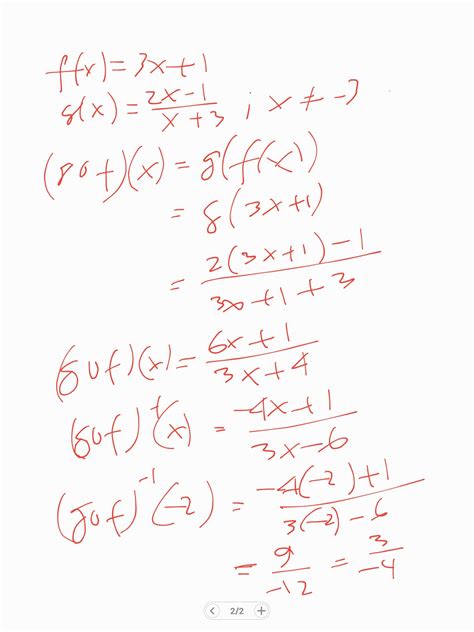 Diketahui f(x) = 3x 1, g(x) = x + 6, dan h(x + 4) = 2x + 6. Diketahui fungsi f(x) = 3x+1 dan g(x) = 2x-1/x+3, x = 3. jika invers (gof) adalah (gof)^-1 ...