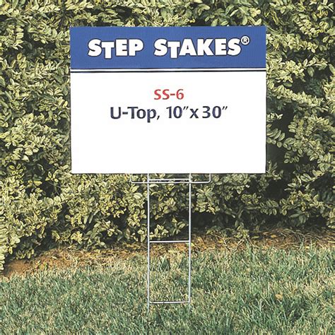 Step Stakes® Ss 6 Sign Holder U Top 10″ X 30″ One Shot Supplies
