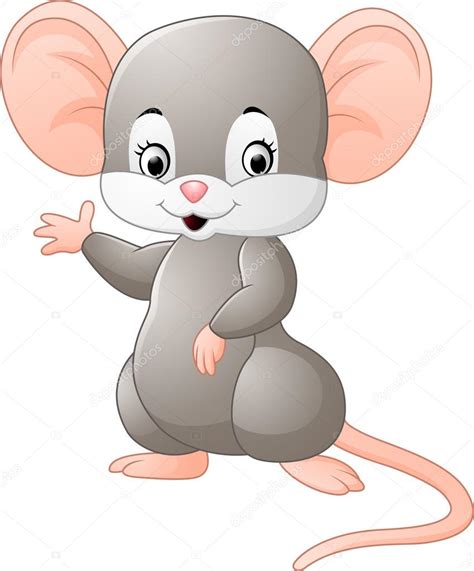 Cute Mouse Cartoon Waving Stock Vector Image By ©dreamcreation01 123549544