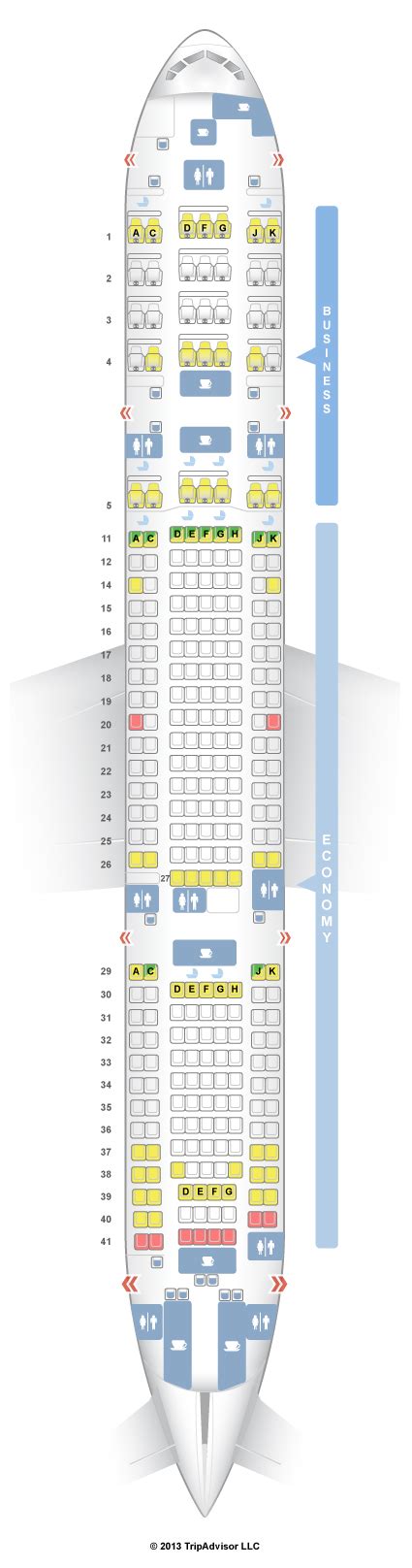 You can choose seats with extra legroom or window. SeatGuru Seat Map Malaysia Airlines Boeing 777-200 (772 ...