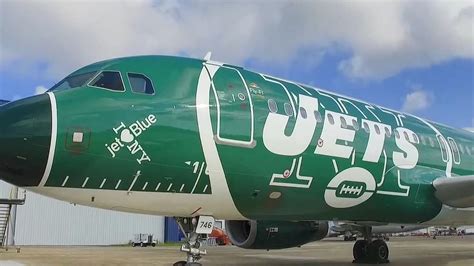 Jetblue Plane Painted In Jets Colors