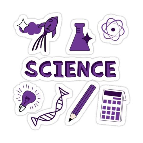 Purple Science School Subject Sticker Pack Sticker By The Goods In 2021