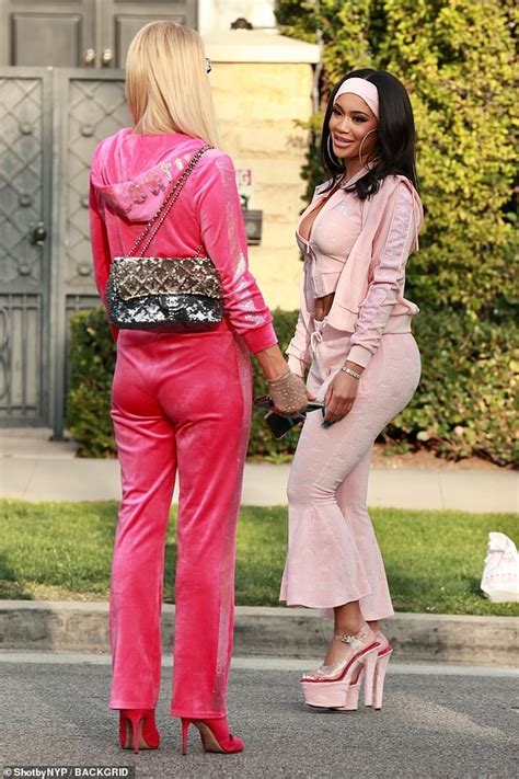 Paris Hilton And Saweetie Sport Juicy Couture Tracksuits In Bentley For Shoot In Beverly Hills