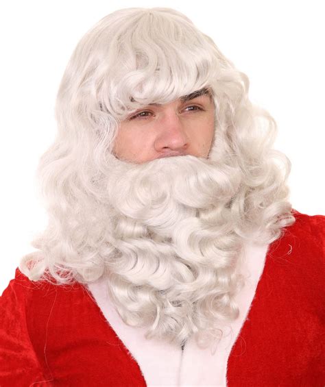 Santa Claus Beard And Wig Set For Adult Mens Professional Marry