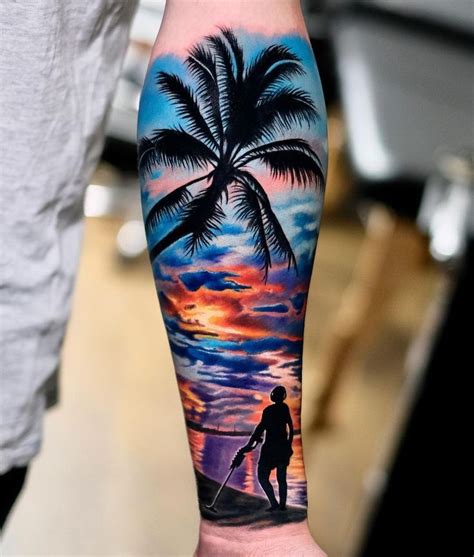 Whether you get a palm tree forearm tattoo or a palm tree tattoo on wrist, these tattoos look mesmerizing! 45 Interesting Half & Full Sleeve Tattoo Designs for Men ...