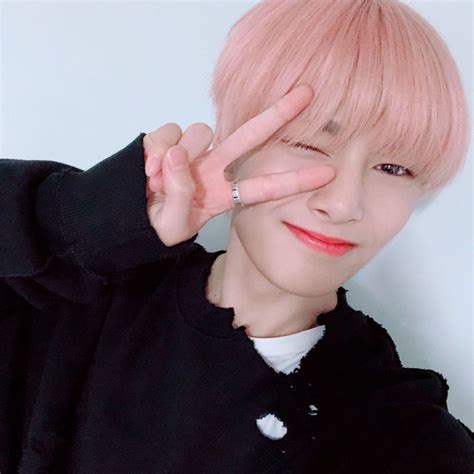 Jeongin Pink Hair Stray Instagram