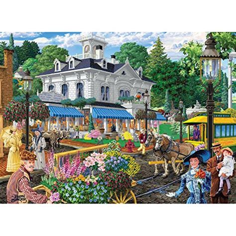 Bits And Pieces 500 Piece Jigsaw Puzzle Victorian Spring Busy Town Center By Artist