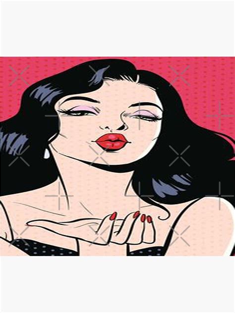 Pop Art Woman In Red Lipstick Kiss Poster For Sale By Msoriass