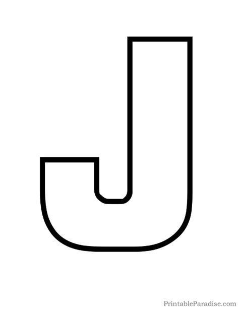 Printable Letter J Outline Print Bubble Letter J Letter Stencils
