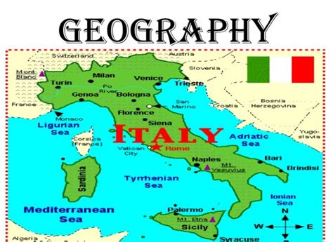 The Geography Map Of Italy