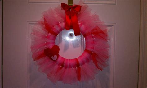 My Valentines Day Tulle Wreath I Made To Hang On My Door Alicia