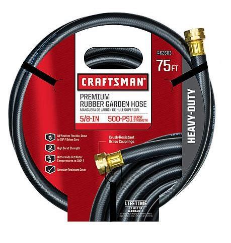 It represents great value for money and even though it can kink, it is a great option if you need a long. Craftsman Premium Rubber Garden Hose, 100ft. X 5/8. Inch ...