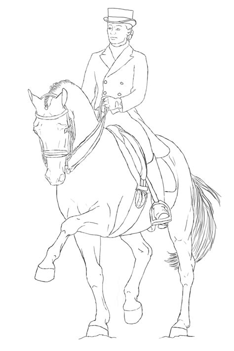 Ausmalbilder pferde dressur