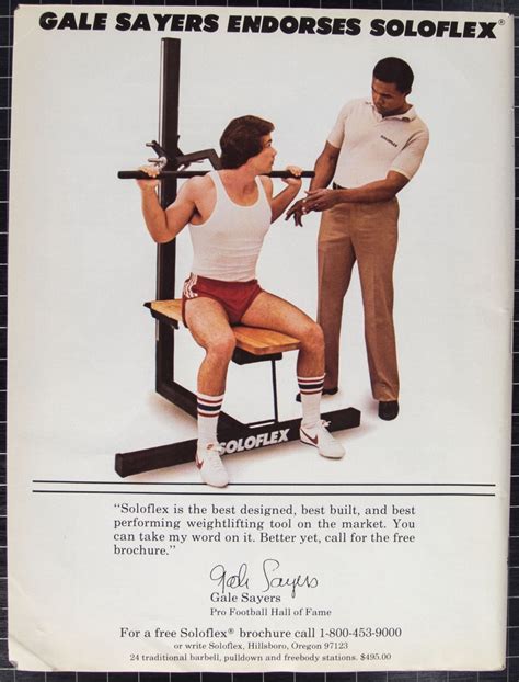 Gale Sayers Endorses Soloflex Ad From 1982 Rt82 106 Etsy