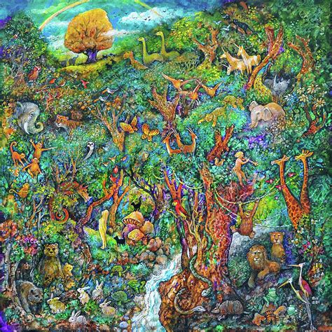 Modern Garden Of Eden Painting Folkscifi