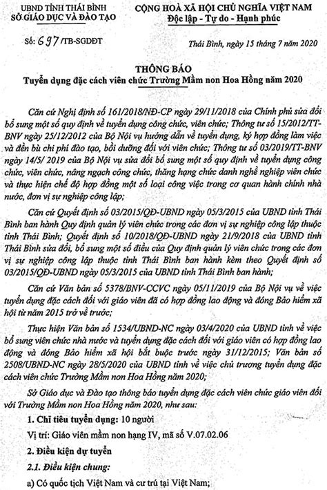 Tp hcm (75), bình dương (27), bắc giang (16), bắc ninh (5), hưng yên (2), thái bình (1). Sở Giáo dục và Đào tạo tỉnh Thái Bình tuyển dụng giáo viên ...