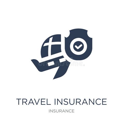 Travel Insurance Icon Trendy Flat Vector Travel Insurance Icon Stock