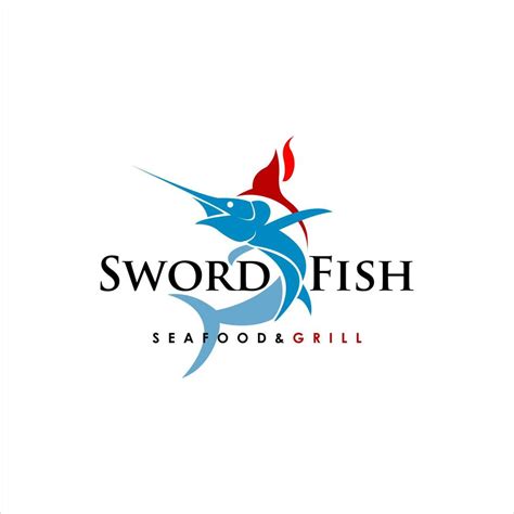 Swordfish Logo Vector Seafood And Grill 14817026 Vector Art At Vecteezy