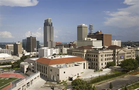 20511862 Aerial View Of Omaha Nebraska Skyline On Summer Day Epic