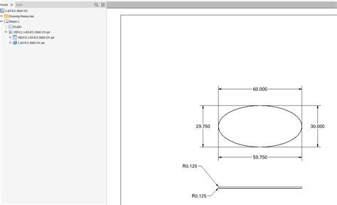 Solved How To Dimension An Ellipse In An Inventor Idw Autodesk