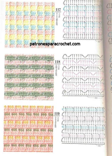 Ver más ideas sobre patrones, patrón de ganchillo, punto de cruz. 200 patrones crochet de puntos en 2020 (con imágenes) | Patrones punto ganchillo, Patrones de ...