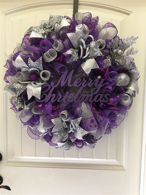 Pin By Georgena Rodriguez On Christmas Wreaths Purple Christmas
