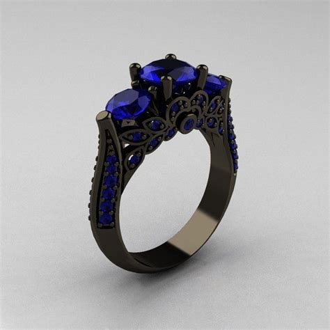 2 Black Gold Jewelry White Gold Rings Black Silver Silver Rings Blue Rings Red Gold