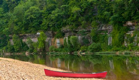 Fern Falls And Canoe Buffalo River Arkansas Fred Wasmer Photography