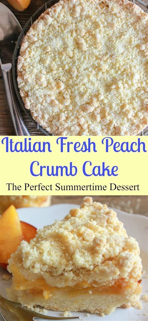 These treats make sweet finales to family meals. Italian Fresh Peach Crumb Cake, a delicious easy fresh ...