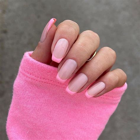 Square Short Pink Acrylic Nails Ubicaciondepersonascdmxgobmx