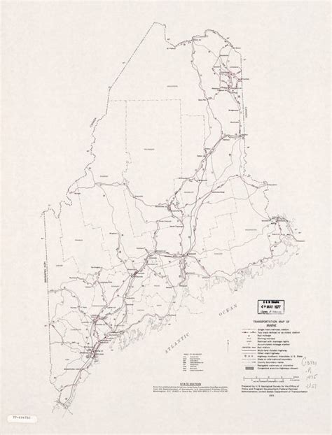Transportation Map Of Maine Library Of Congress