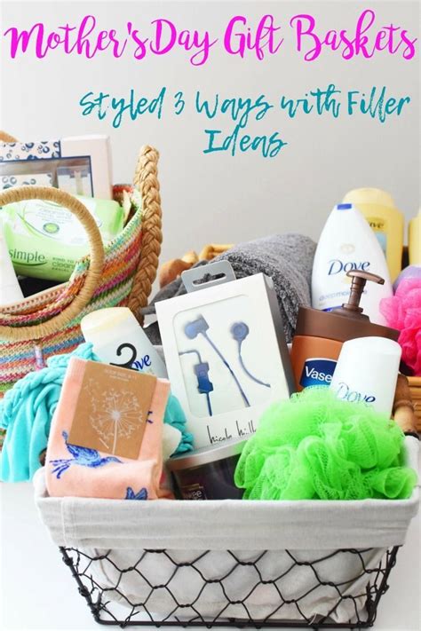 Ideas for mothers day baskets. Mother's Day Gift Basket Styled 3 Ways With Filler Ideas ...