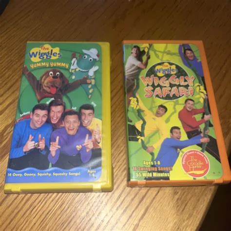 LOT OF The Wiggles VHS Tapes Wiggly Safari Yummy Yummy Clamshell Cases PicClick