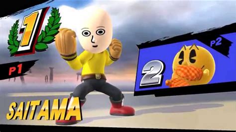 Saitama One Punch Man Mii Smash Bros Wii U Youtube