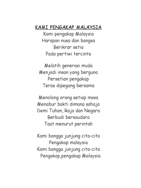 Lirik Lagu Pengakap Malaysia William Richard Green