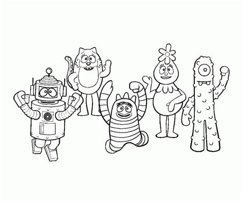 coloring pages for yo gabba gabba coloring home