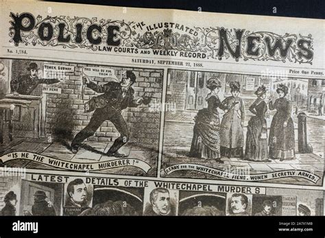 Jack The Ripper Era Newspaper Replica Illustrated Police News 22nd