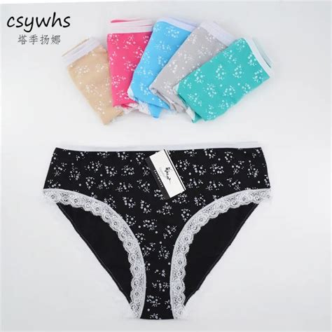 Buy Women Cotton Breathable Panties Fashion Sexy Underwear Lace Patchwork