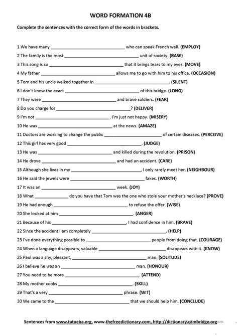 Free Esl Efl Printable Worksheets And Handouts Word Formation 34404 Hot Sex Picture